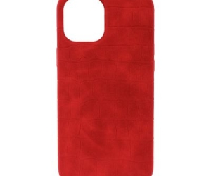 Чехол Leather Croc Case для iPhone 12 Pro Max (Red)